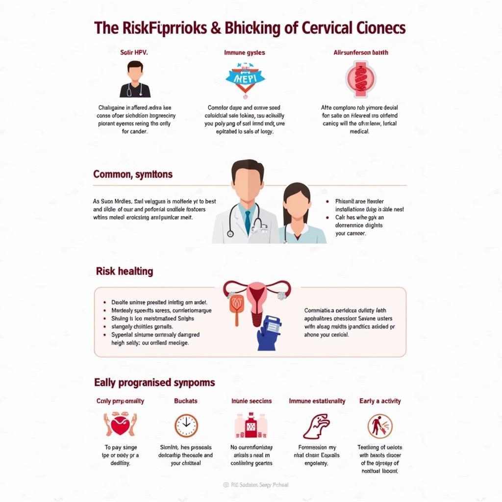 Cervical Cancer Symptoms and Risk Factors Infographic