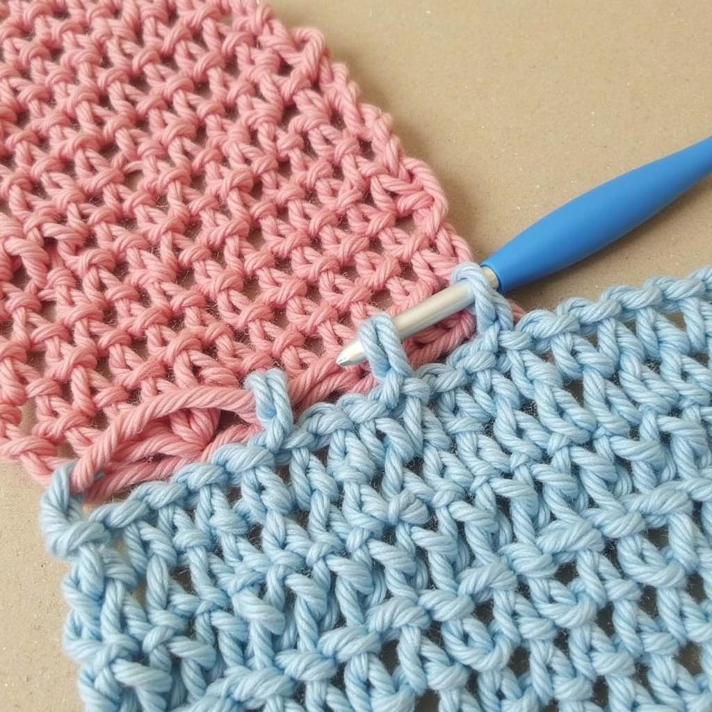 Crochet project with color changes