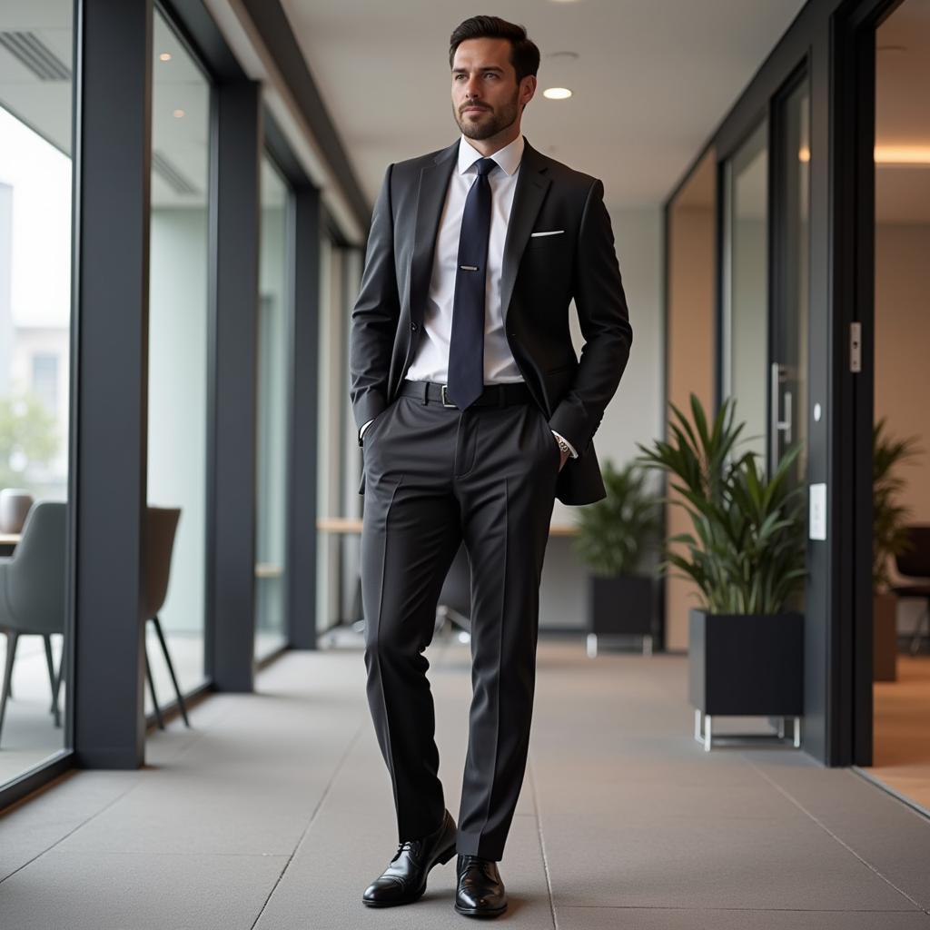 Charcoal Suit with White Shirt