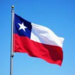 Chilean flag waving proudly