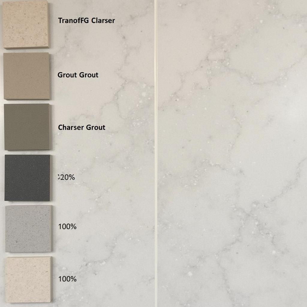 Choosing the right grout color from samples