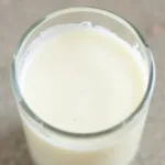 A glass of pure coconut milk