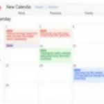 Google Calendar with color-coded calendars