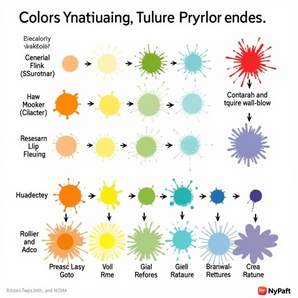 A color wheel with personality traits associated with each color