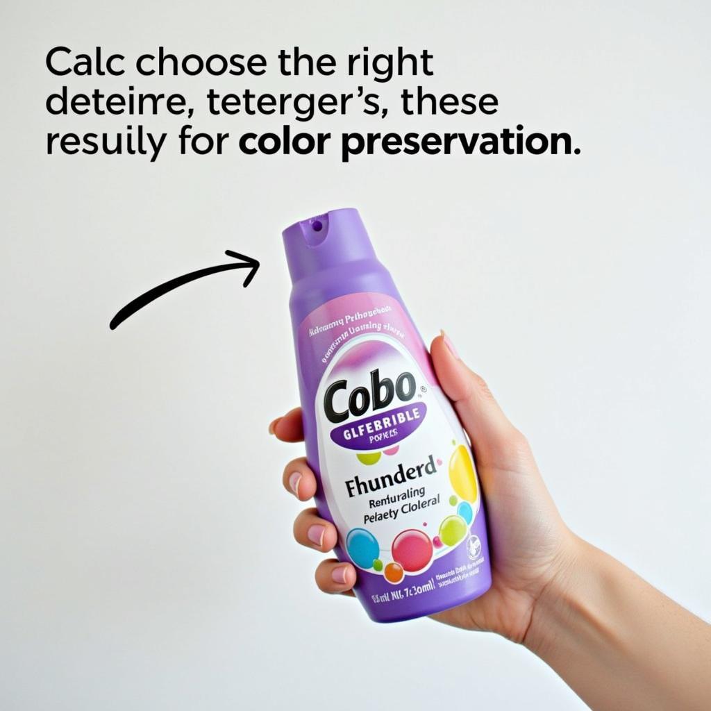 A bottle of color-safe laundry detergent 