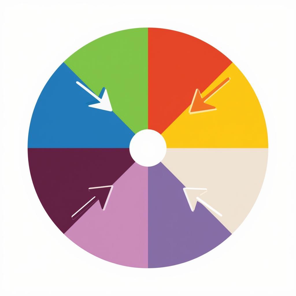 Color Wheel with Primary and Secondary Colors