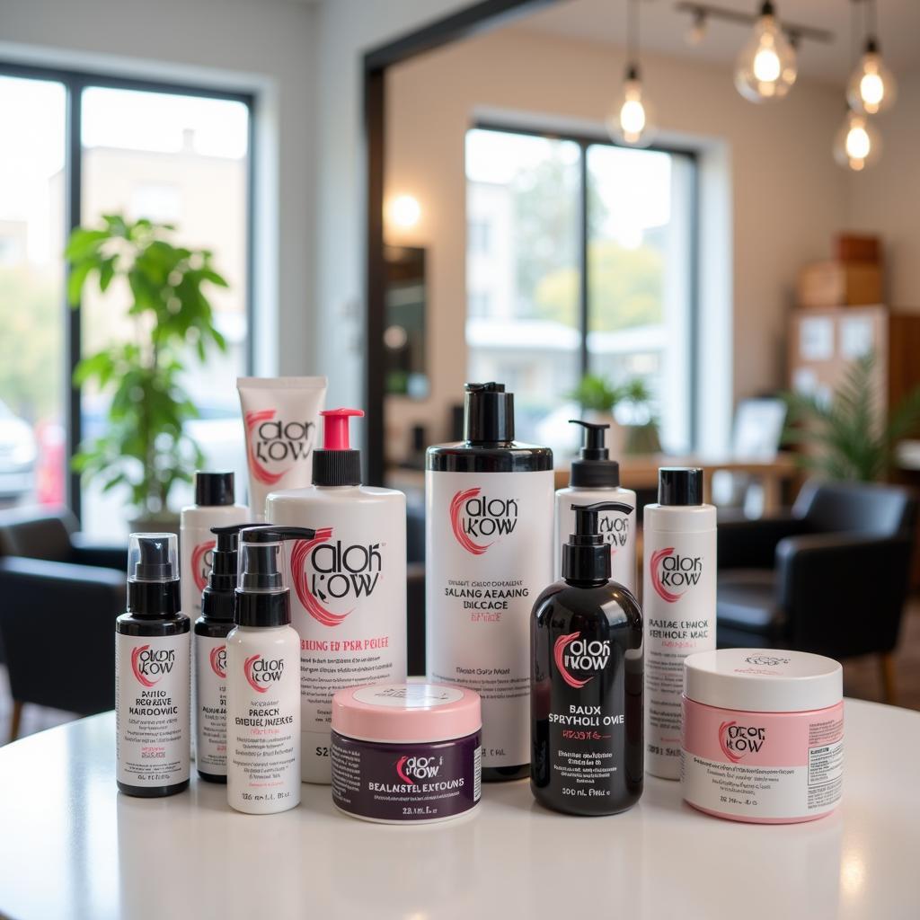 Color Wow Products Displayed in a Salon