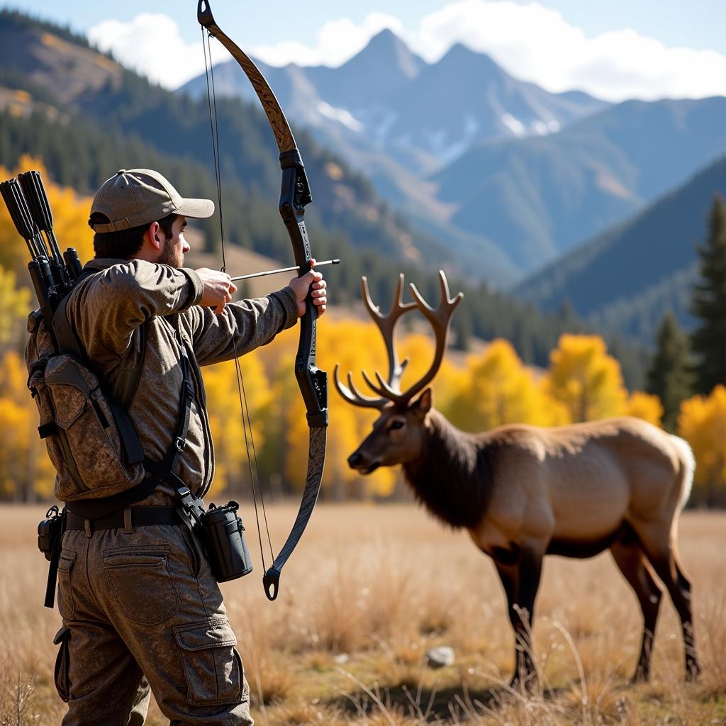 Colorado Archery Hunter in the Mountains