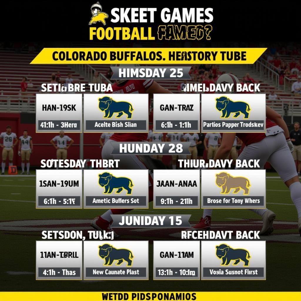 Colorado Buffaloes Football Schedule