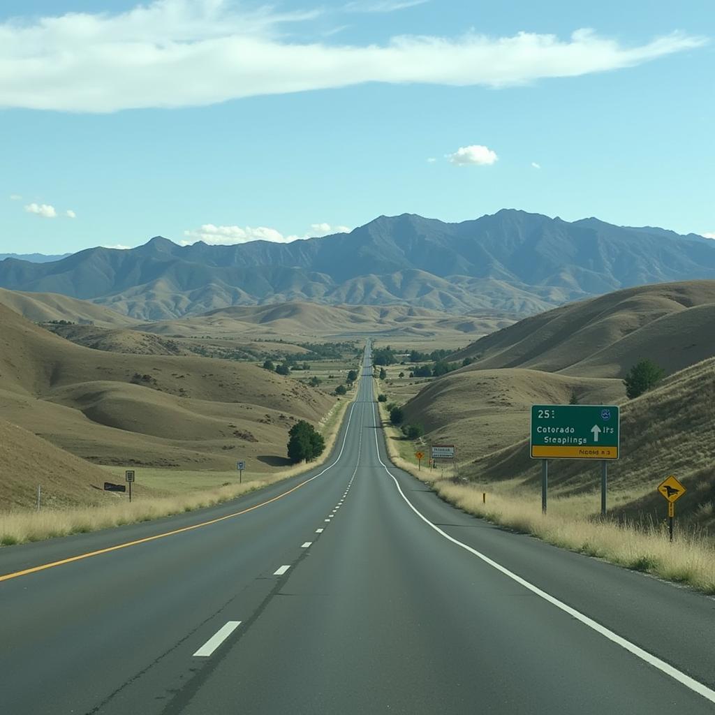 I-25 Highway Towards Colorado Springs