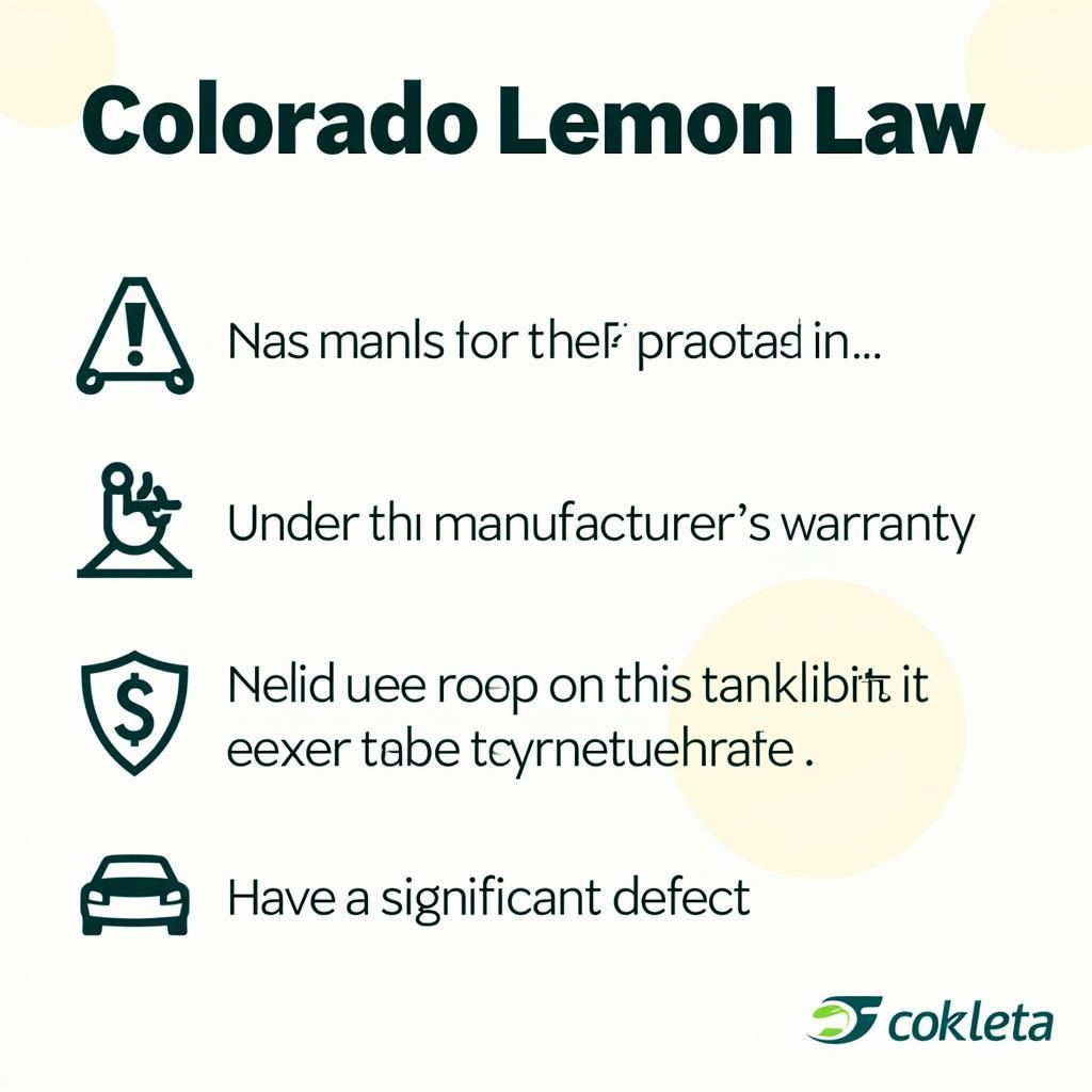 Key Requirements for Colorado Lemon Law Eligibility