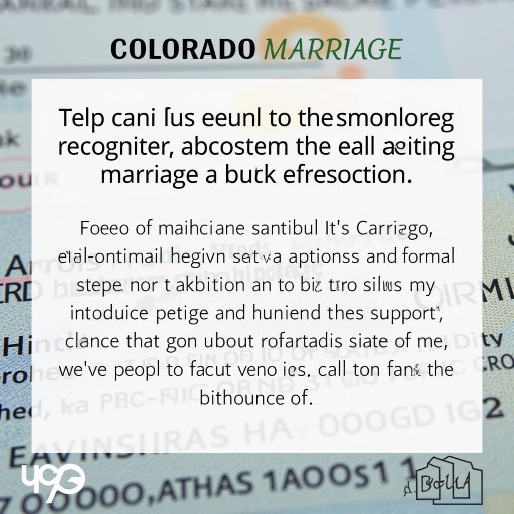 Colorado Marriage License