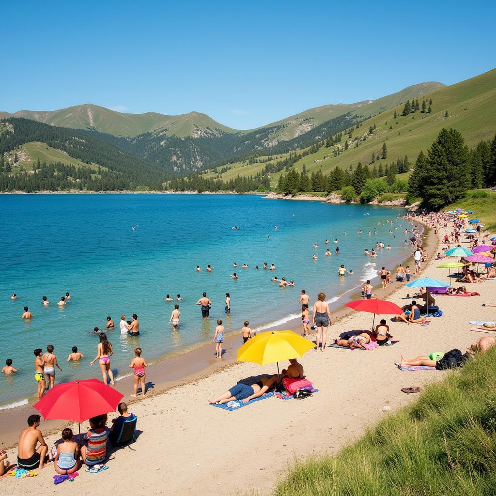 Colorado Reservoir Beach Summer Fun