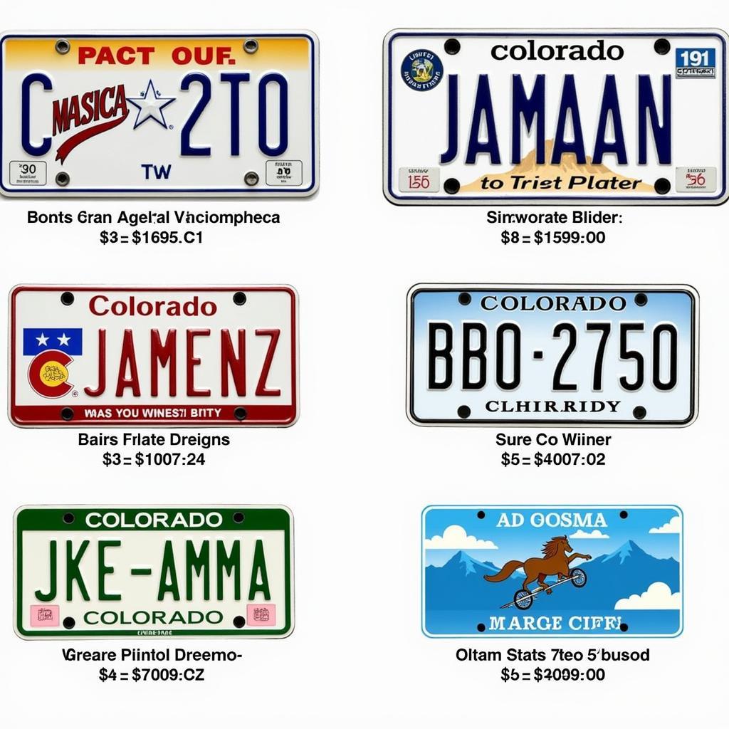 Examples of Colorado Specialty License Plates