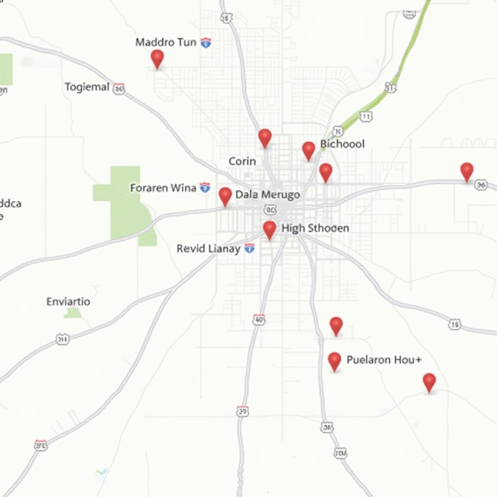 Colorado Springs high schools map