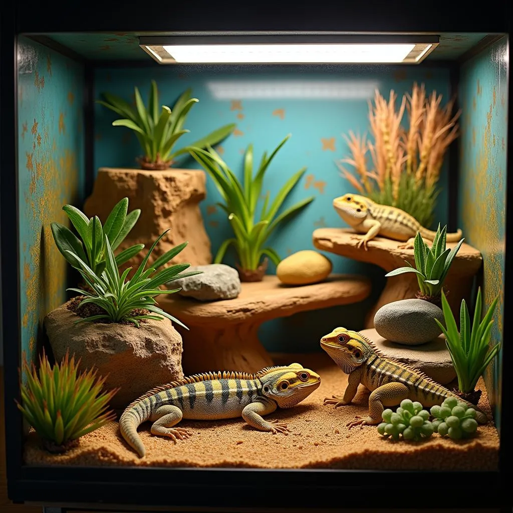 Enriched Bearded Dragon Enclosure