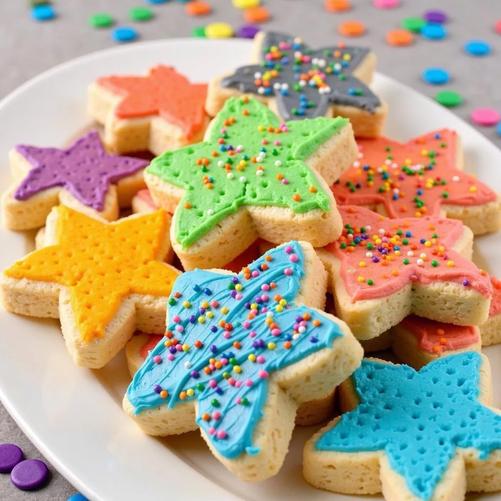 Colorful Rice Krispie treats.