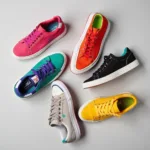 Collection of colorful sneakers