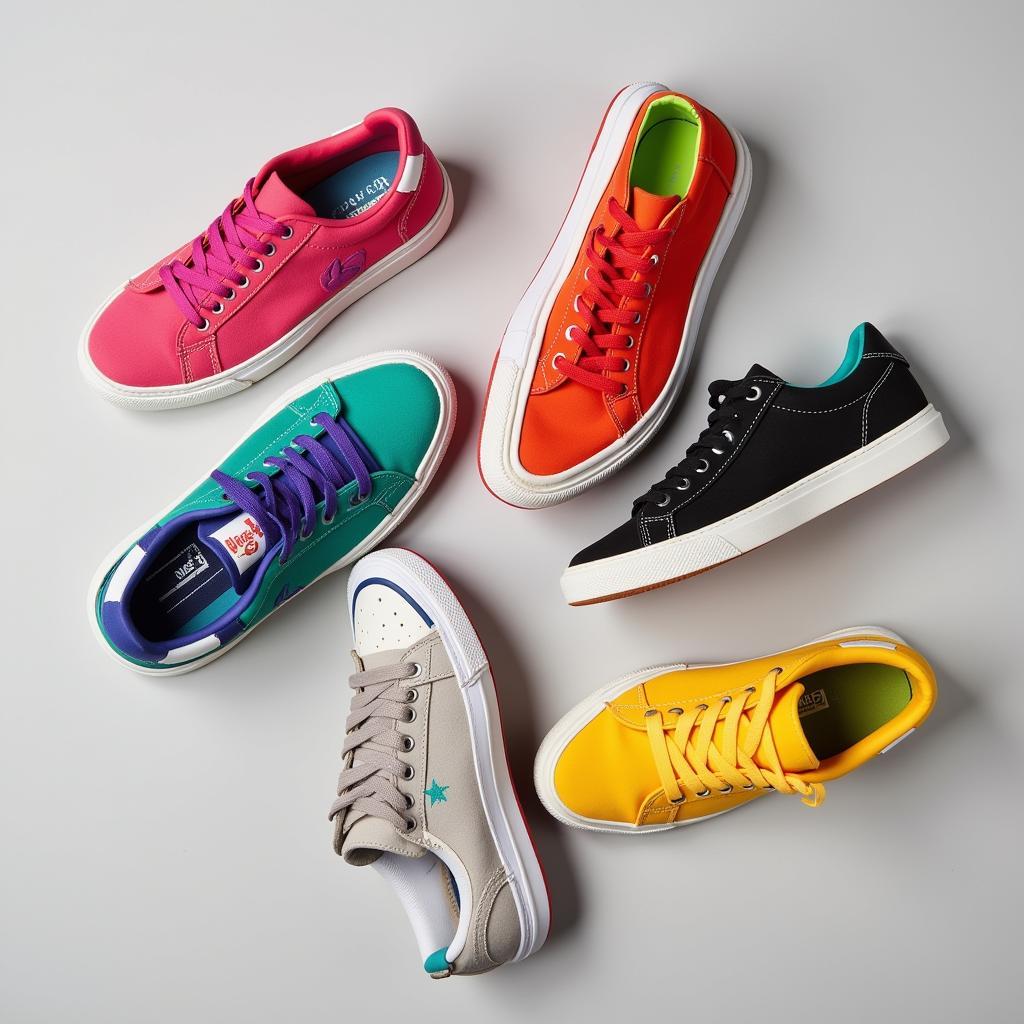 Collection of colorful sneakers