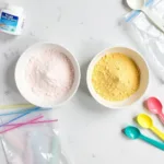 Coloring salt with chalk and food coloring