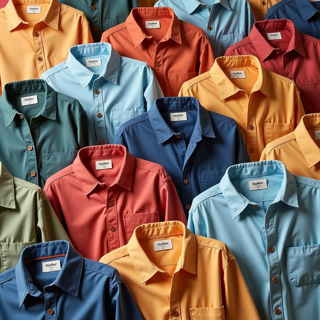 Assortment of Comfort Colors shirts in various colors