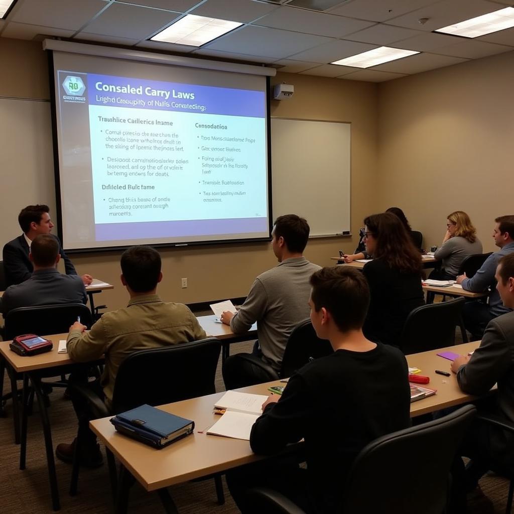 Students in a concealed carry class