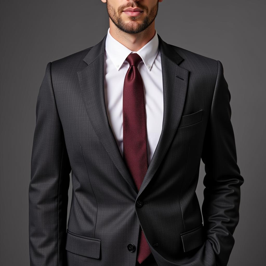 Dark Grey Suit and Tie Pairing