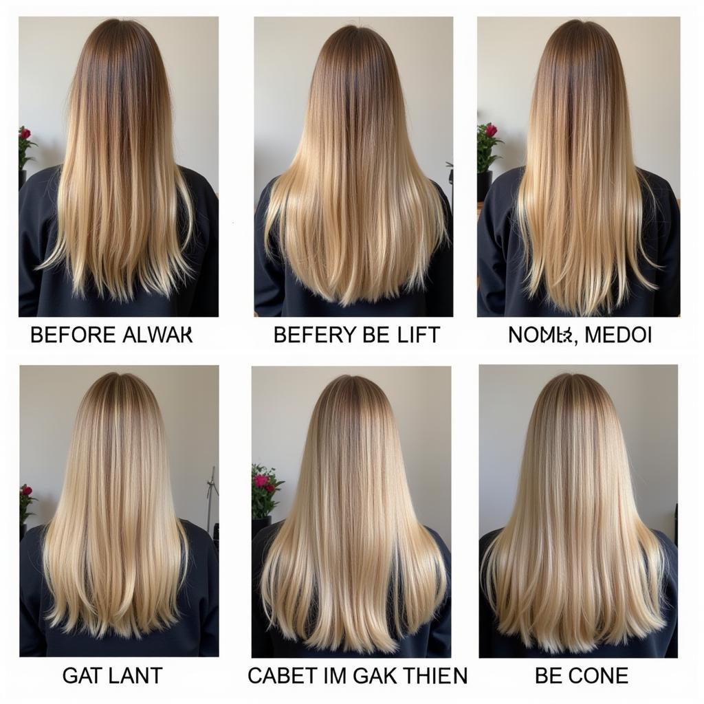 Dark Hair Lightening Process