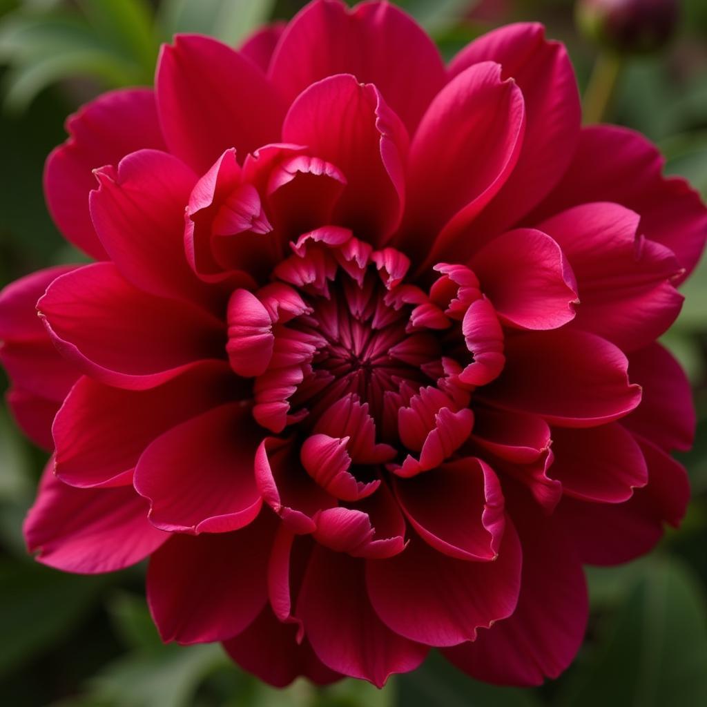 Deep Red Peony Bloom