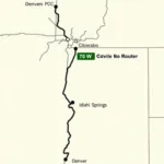 Map of Denver to Idaho Springs