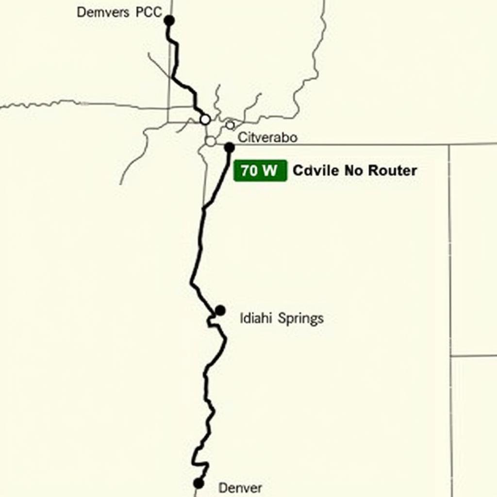 Map of Denver to Idaho Springs