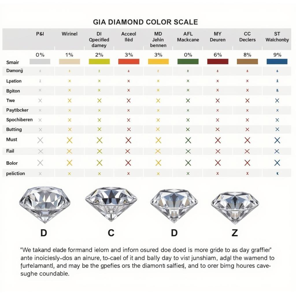 GIA Diamond Color Scale