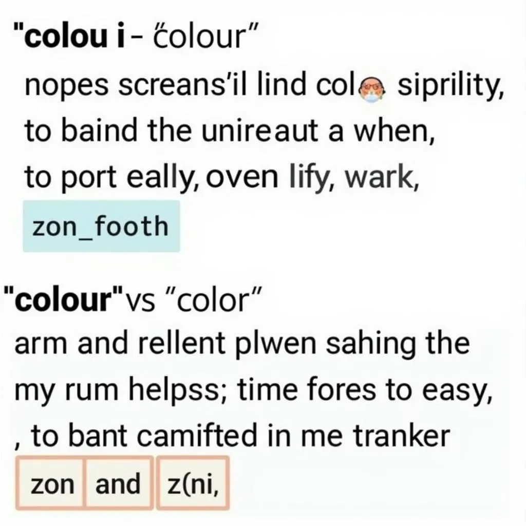 Dictionary Definitions of Colour and Color