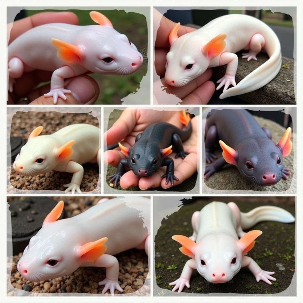 Different Axolotl Color Morphs