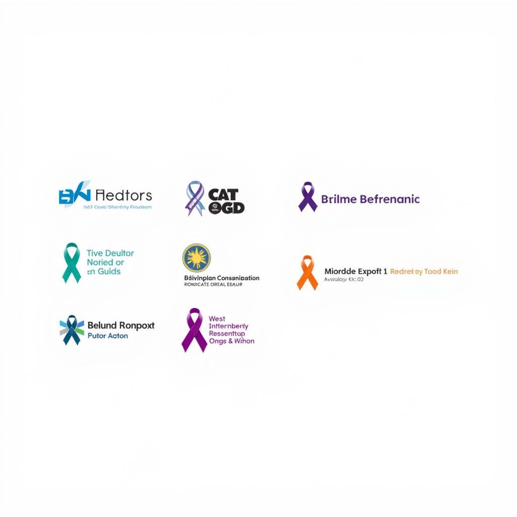 Various Suicide Prevention Ribbons