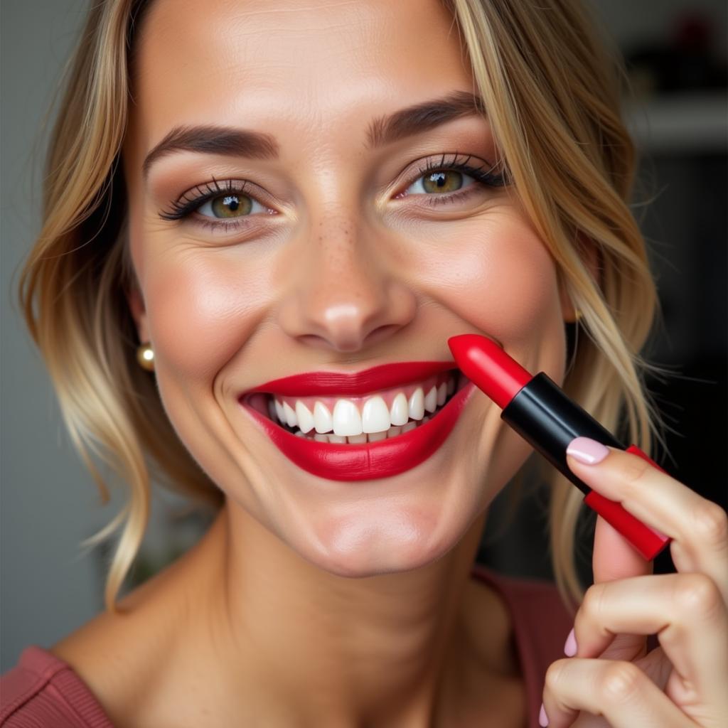 Direct Lip Color Application