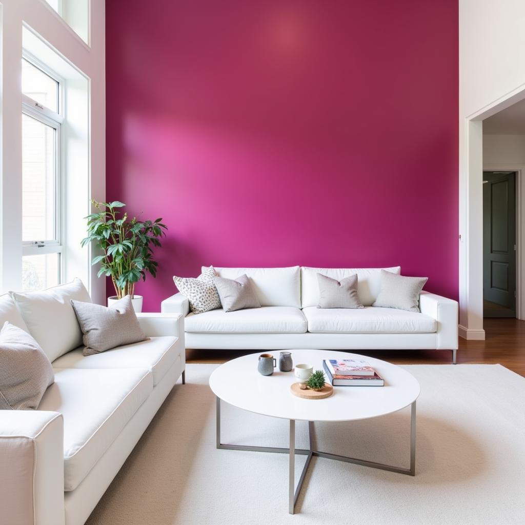 Bold Accent Wall in Dragon Fruit