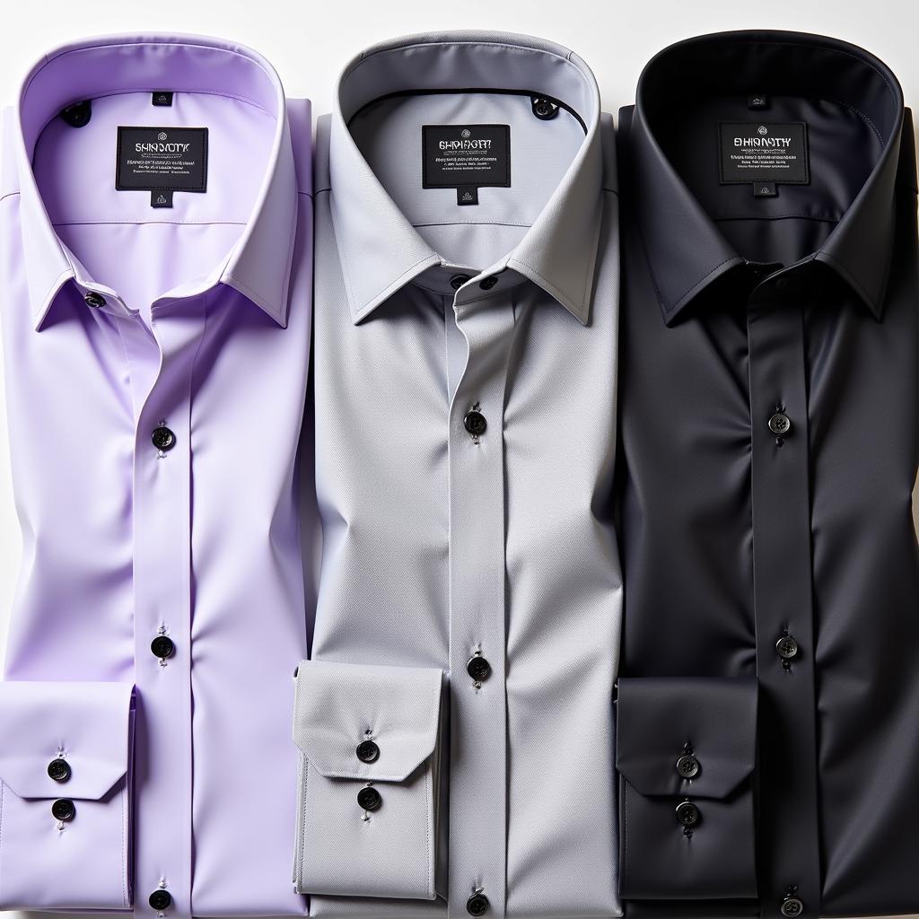 Dress shirts on display