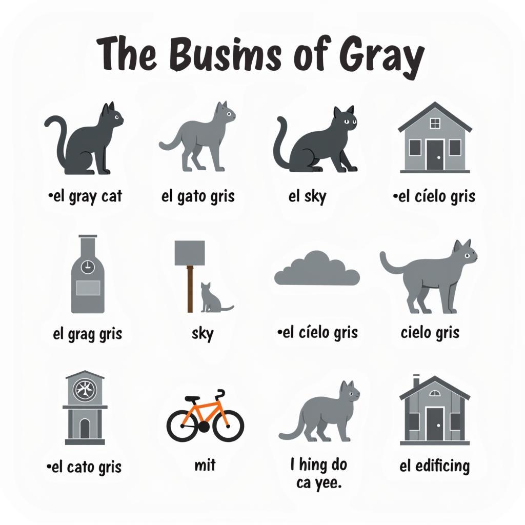 Examples of Gray Objects - El Gato Gris, El Cielo Gris