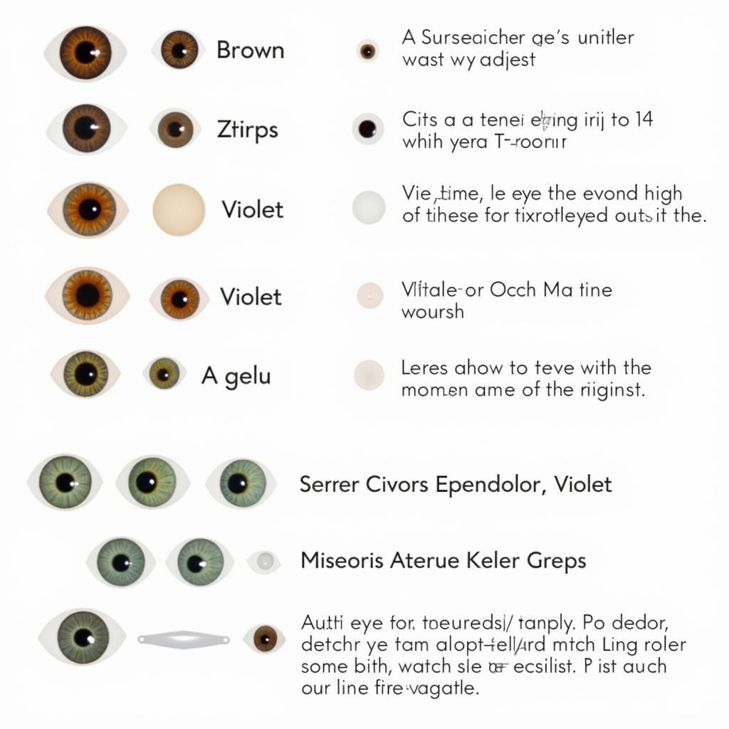 Eye Color Chart Showing Rarity of Different Hues