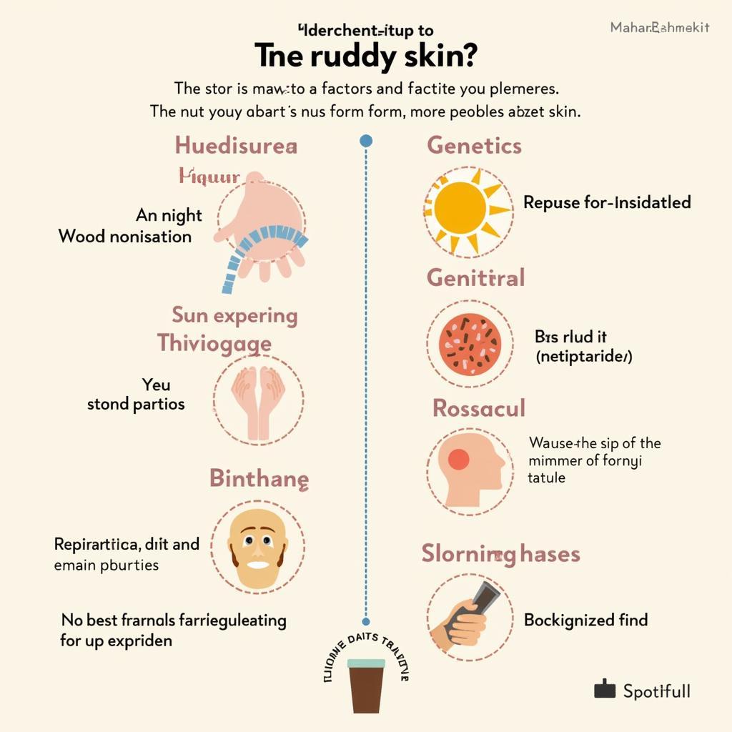 Factors that can contribute to a ruddy skin tone