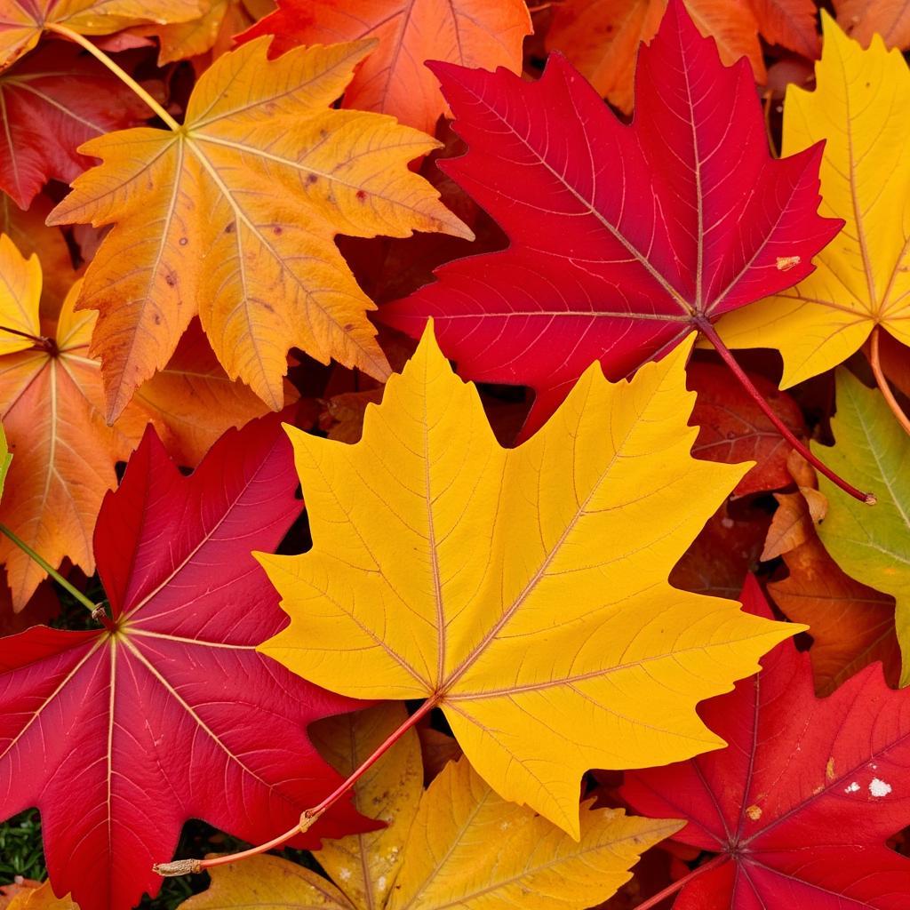 Colorful Fall Leaves in October