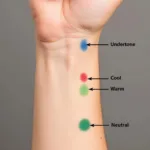 Determining your undertone by looking at wrist veins