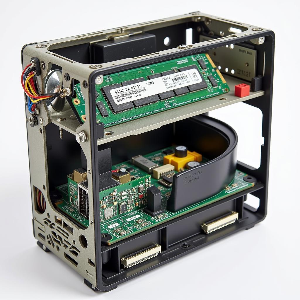 Inside a flight data recorder.