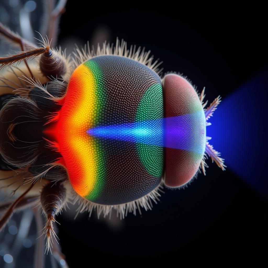 Fly Color Perception: Red, Blue, and UV