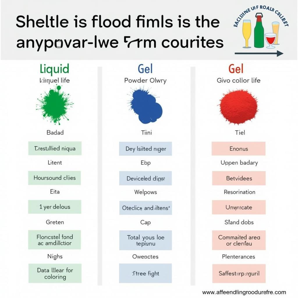 Different types of food coloring and their shelf life