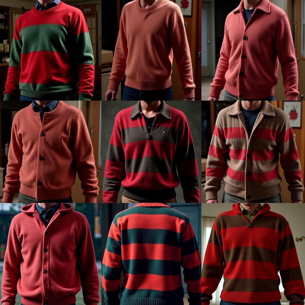 Variations of Freddy Krueger's sweater