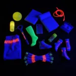 Objects glowing under black light