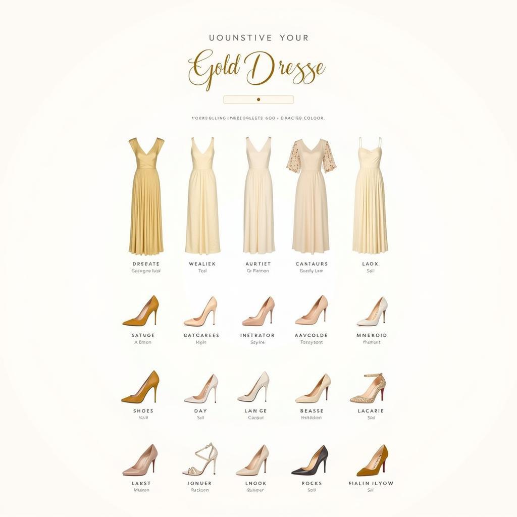 Shoe Color Guide for Gold Dresses