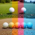 Comparing Golf Ball Colors on Various Backgrounds